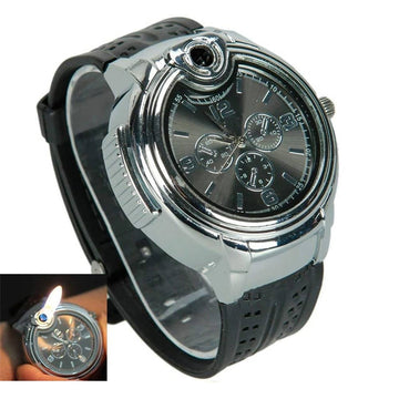 Cigarette Lighters Cool Unique Cigar Lighter Watch for Men Novelty Refillable Butane